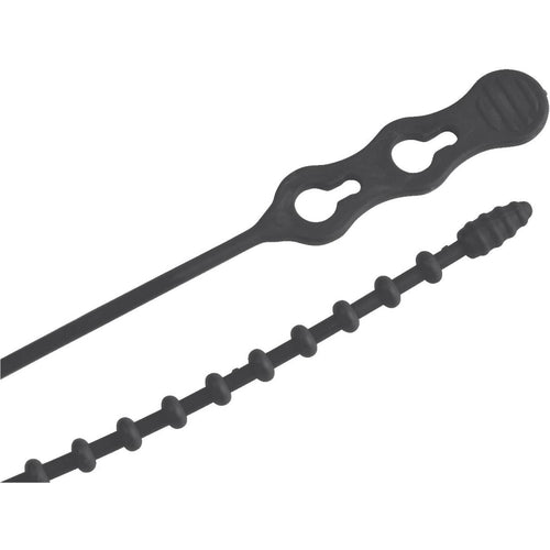 Gardner Bender Beadle Wrap 18 In. x 1/4 In. Black Flexible Plastic Cable Tie (10-Pack)