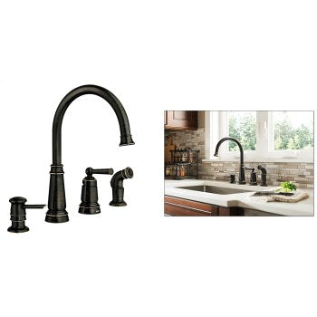 Moen 87042BRB Edison Series High Arc Kitchen Faucet, Single Handle ~ Oil Rub'd Bronze