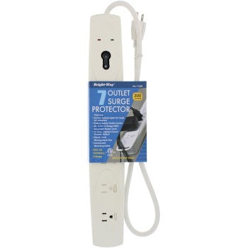 World & Main/Cranbury 103391 BrightWay 7 Outlet Surge Protector w/3' Cord