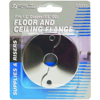 World & Main/Cranbury C0777 Aqua Plumb Floor & Ceiling Split Plate Flange, Fits Copper 1/2