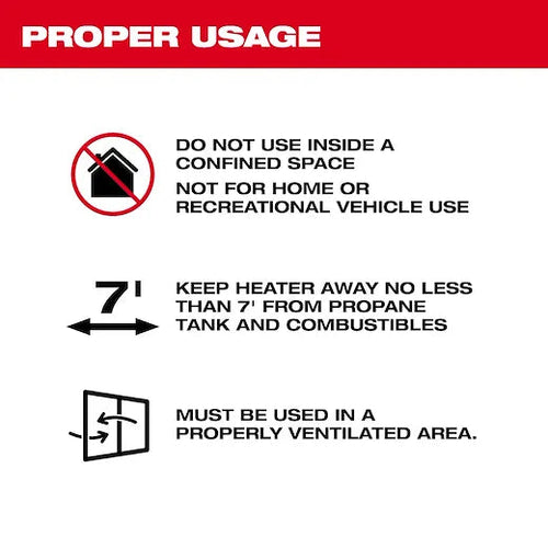Milwaukee M18™ 70,000 BTU Forced Air Propane Heater