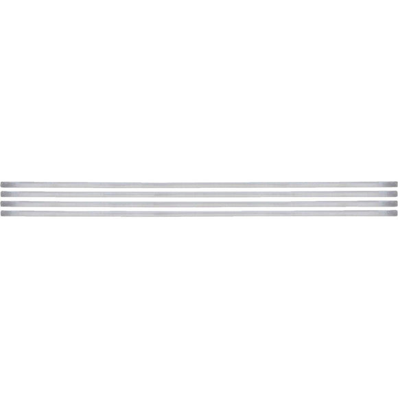Smart Edge 0.27 In. x 18 In. Peel & Stick Edge Backsplash Trim, Brillo (Silver Metallic) (4-Pack)